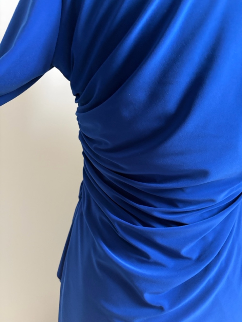 Frank Lyman Design Royal Blue Draped Midi Dress SIZE 16 - Picture 4 of 13